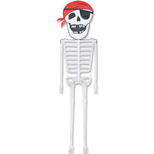 Load image into Gallery viewer, 21 foot tall Pirate skeleton kite with a red bandana on a white background
