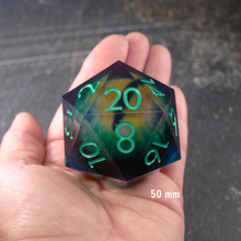 Load image into Gallery viewer, Remorhaz&#39;s Eye | Giant D20 Moving Eye DnD Dice | Acrylic RPG Gaming Dice
