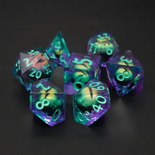 Load image into Gallery viewer, 1d6 Moving Eye Sharp Edge DnD Dice | Acrylic RPG Gaming Dice
