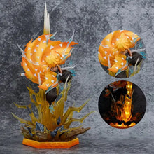 Load image into Gallery viewer, Agatsuma Zenitsu LED Anime Figure, Demon Slayer Action Figurines PVC Statue 35 CM
