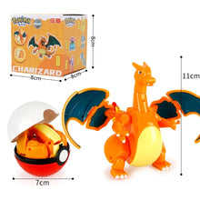 Load image into Gallery viewer, Pokemon Pokeball Anime Figures Toys, Pikachu Gengar Dragonite Snorlax Lapras Pocket Pokeball Toys
