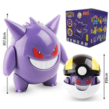 Load image into Gallery viewer, Pokemon Pokeball Anime Figures Toys, Pikachu Gengar Dragonite Snorlax Lapras Pocket Pokeball Toys

