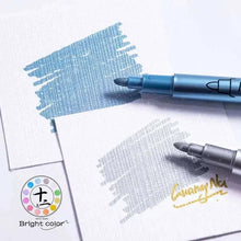 Load image into Gallery viewer, 12 Colors Metallic Markers Pens Silver Gold Paint Pens for Black Paper, Glass, Rock Painting
