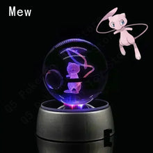 Load image into Gallery viewer, Pokemon 3D Crystal Ball Pokeballs with LED Light Base, Kids Anime Toy Gifts
