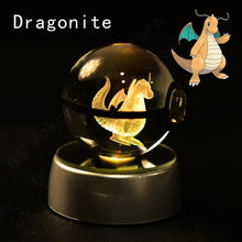 Load image into Gallery viewer, Pokemon 3D Crystal Ball Pokeballs with LED Light Base, Kids Anime Toy Gifts
