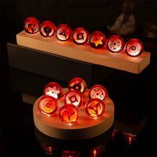 Load image into Gallery viewer, Mangekyo Sharingan Crystal Ball Set 7 PCS With LED Light Base, Naruto Shippuden Anime Figurines Night Lamps

