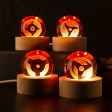 Load image into Gallery viewer, Mangekyo Sharingan Crystal Ball Set 7 PCS With LED Light Base, Naruto Shippuden Anime Figurines Night Lamps
