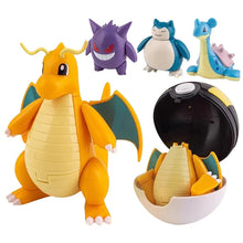 Load image into Gallery viewer, Pokemon Pokeball Anime Figures Toys, Pikachu Gengar Dragonite Snorlax Lapras Pocket Pokeball Toys

