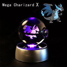Load image into Gallery viewer, Pokemon 3D Crystal Ball Pokeballs with LED Light Base, Kids Anime Toy Gifts
