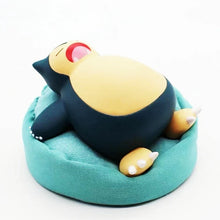 Load image into Gallery viewer, Mini Pokemon Anime Figurines, Sleeping Bean Bag Pikachu Bulbasaur Snorlax Evee Jirachi Komala 6pc Figure Set
