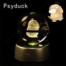 Load image into Gallery viewer, Pokemon 3D Crystal Ball Pokeballs with LED Light Base, Kids Anime Toy Gifts
