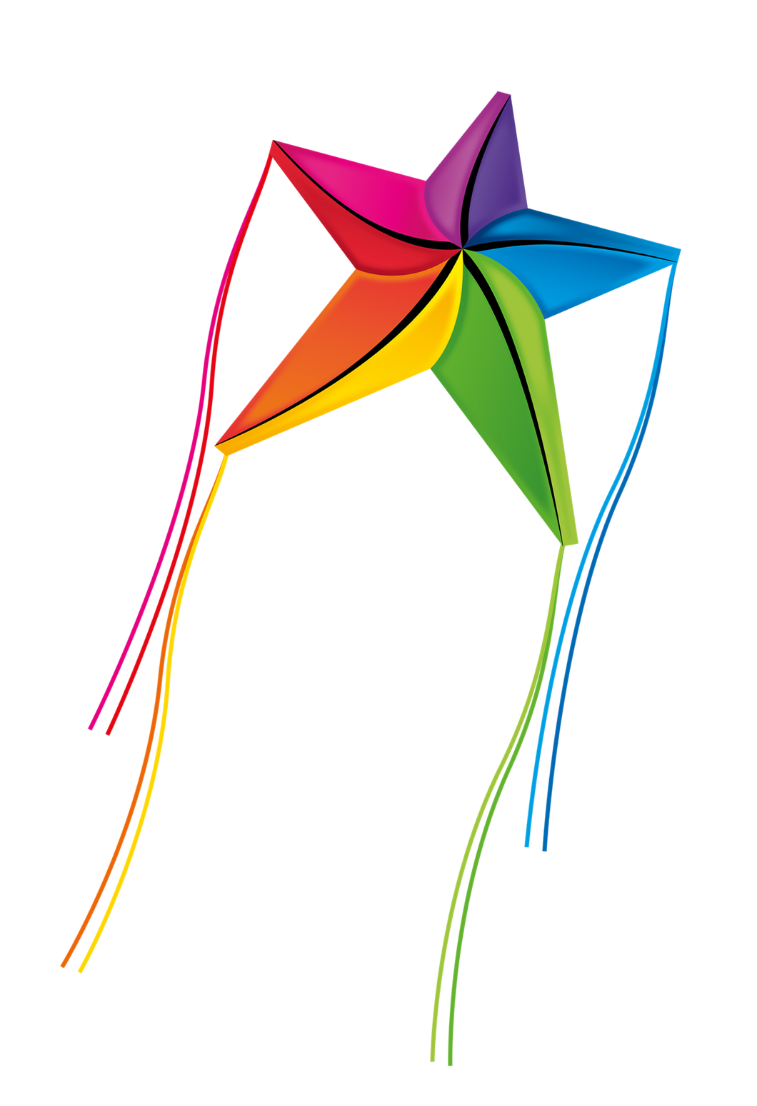 57 Inch Wide ShootingStar Ripstop Nylon Star Kite