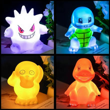 Load image into Gallery viewer, Pokemon Night Light Glowing Anime Figures, Gengar Squirtle Charmander Psyduck Bedside Led Lamp 12 CM
