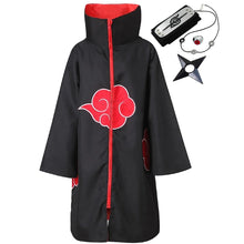 Load image into Gallery viewer, Akatsuki Uchiha Itachi Cloak for Kids &amp; Adults Long Black Robe Cosplay Costume with Accessories
