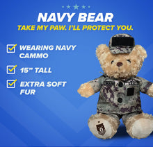 Load image into Gallery viewer, Sailor Sleeptight - Navy Teddy Bear Cammo
