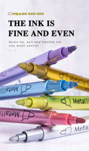 Load image into Gallery viewer, 12 Colors Metallic Markers Pens Silver Gold Paint Pens for Black Paper, Glass, Rock Painting
