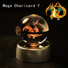 Load image into Gallery viewer, Pokemon 3D Crystal Ball Pokeballs with LED Light Base, Kids Anime Toy Gifts
