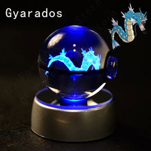 Load image into Gallery viewer, Pokemon 3D Crystal Ball Pokeballs with LED Light Base, Kids Anime Toy Gifts
