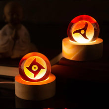 Load image into Gallery viewer, Mangekyo Sharingan Crystal Ball Set 7 PCS With LED Light Base, Naruto Shippuden Anime Figurines Night Lamps
