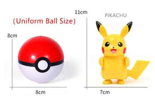 Load image into Gallery viewer, Pokemon Pokeball Anime Figures Toys, Pikachu Gengar Dragonite Snorlax Lapras Pocket Pokeball Toys
