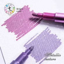 Load image into Gallery viewer, 12 Colors Metallic Markers Pens Silver Gold Paint Pens for Black Paper, Glass, Rock Painting
