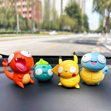 Load image into Gallery viewer, 8 PCS Silly Pokemon Mini Figurine Set, Pikachu Bulbasaur Charmander Squirtle Cute PVC Action Figures
