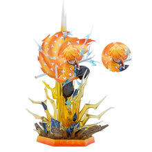 Load image into Gallery viewer, Agatsuma Zenitsu LED Anime Figure, Demon Slayer Action Figurines PVC Statue 35 CM
