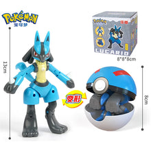 Load image into Gallery viewer, Pokemon Pokeball Anime Figures Toys, Pikachu Gengar Dragonite Snorlax Lapras Pocket Pokeball Toys
