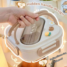 Load image into Gallery viewer, Simple Cute Portable Lunch Box, With Compartment &amp; Microwave-Safe, Perfect for Work, School, or Picnics
