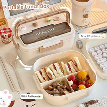 Load image into Gallery viewer, Simple Cute Portable Lunch Box, With Compartment &amp; Microwave-Safe, Perfect for Work, School, or Picnics
