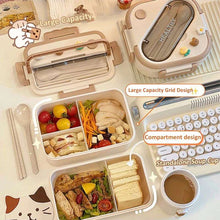 Load image into Gallery viewer, Simple Cute Portable Lunch Box, With Compartment &amp; Microwave-Safe, Perfect for Work, School, or Picnics
