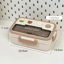 Load image into Gallery viewer, Simple Cute Portable Lunch Box, With Compartment &amp; Microwave-Safe, Perfect for Work, School, or Picnics
