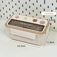Load image into Gallery viewer, Simple Cute Portable Lunch Box, With Compartment &amp; Microwave-Safe, Perfect for Work, School, or Picnics
