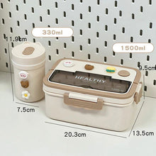 Load image into Gallery viewer, Simple Cute Portable Lunch Box, With Compartment &amp; Microwave-Safe, Perfect for Work, School, or Picnics
