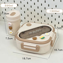 Load image into Gallery viewer, Simple Cute Portable Lunch Box, With Compartment &amp; Microwave-Safe, Perfect for Work, School, or Picnics
