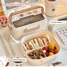 Load image into Gallery viewer, Simple Cute Portable Lunch Box, With Compartment &amp; Microwave-Safe, Perfect for Work, School, or Picnics
