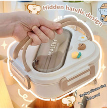 Load image into Gallery viewer, Simple Cute Portable Lunch Box, With Compartment &amp; Microwave-Safe, Perfect for Work, School, or Picnics
