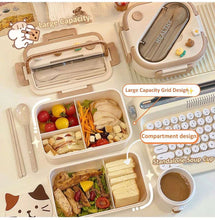 Load image into Gallery viewer, Simple Cute Portable Lunch Box, With Compartment &amp; Microwave-Safe, Perfect for Work, School, or Picnics
