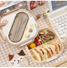 Load image into Gallery viewer, Simple Cute Portable Lunch Box, With Compartment &amp; Microwave-Safe, Perfect for Work, School, or Picnics
