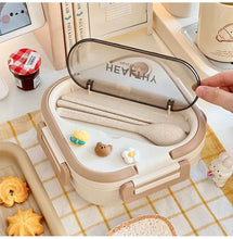 Load image into Gallery viewer, Simple Cute Portable Lunch Box, With Compartment &amp; Microwave-Safe, Perfect for Work, School, or Picnics
