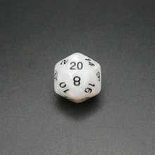Load image into Gallery viewer, Snowy Owl - 7 Piece DnD Dice Set | Acrylic RPG Gaming Dice
