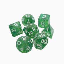 Load image into Gallery viewer, Spearmint Drop - 7 Piece DnD Dice Set | Acrylic RPG Gaming Dice
