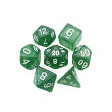 Load image into Gallery viewer, Spearmint Drop - 7 Piece DnD Dice Set | Acrylic RPG Gaming Dice
