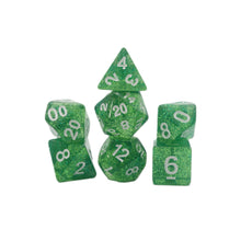 Load image into Gallery viewer, Spearmint Drop - 7 Piece DnD Dice Set | Acrylic RPG Gaming Dice
