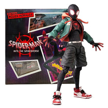 Load image into Gallery viewer, Spiderman Miles Morales Figure, Marvel Spider-Man Spider Verse Figurine 5 in
