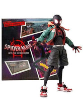 Load image into Gallery viewer, Spiderman Miles Morales Figure, Marvel Spider-Man Spider Verse Figurine 5 in
