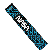 Load image into Gallery viewer, NASA logo on a black and blue patterned band
