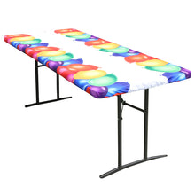 Load image into Gallery viewer, TC Plus 30 Inch Wide X 72 Inch long Balloons Fitted PEVA Vinyl Tablecloth for 6&#39; Folding Tables
