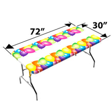 Load image into Gallery viewer, TC Plus 30 Inch Wide X 72 Inch long Balloons Fitted PEVA Vinyl Tablecloth for 6&#39; Folding Tables
