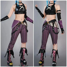 Load image into Gallery viewer, Arcane Jinx Cosplay Costume – LOL Season 2 Loli Outfit with Wig &amp; Accessories
